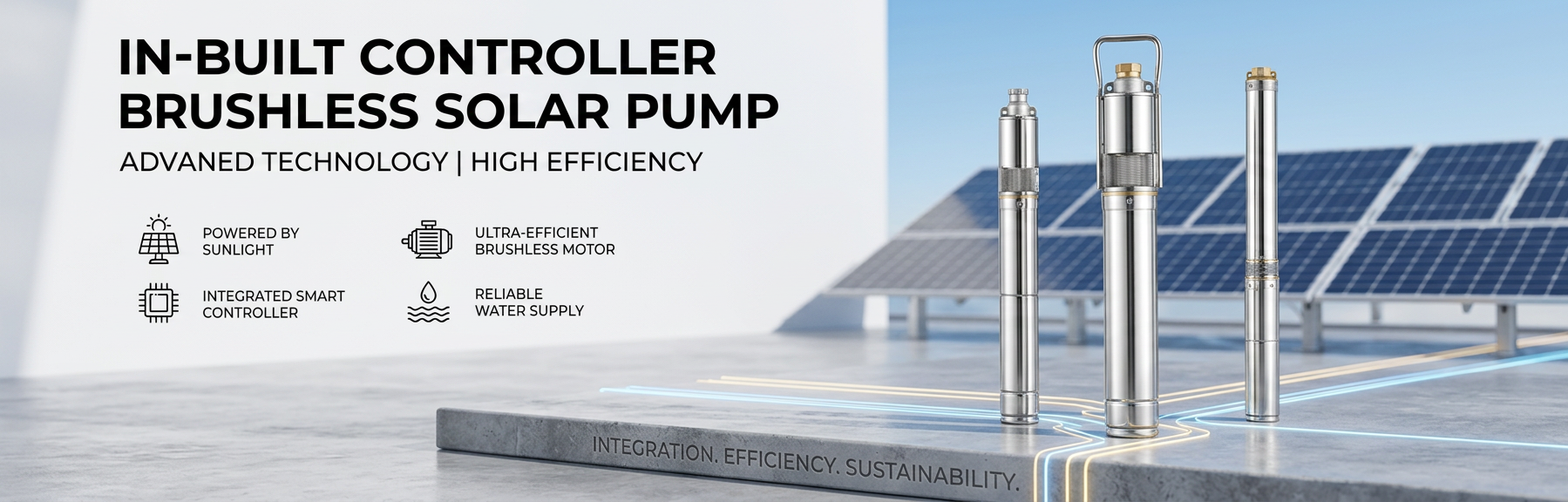 In Built Controller Brushless Solar Pump