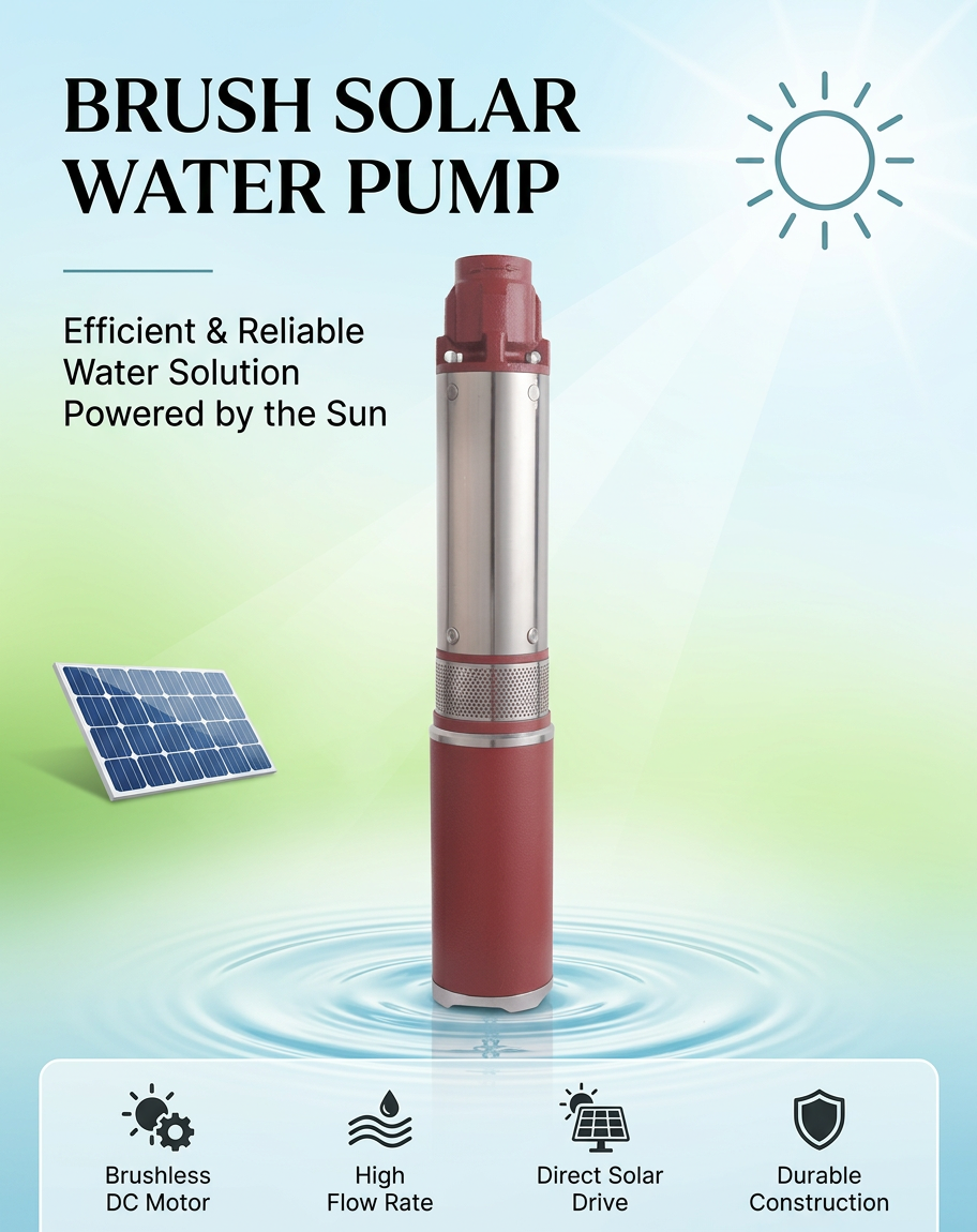 Brush Solar Water Pump